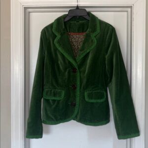 Boden Green Velvet Blazer